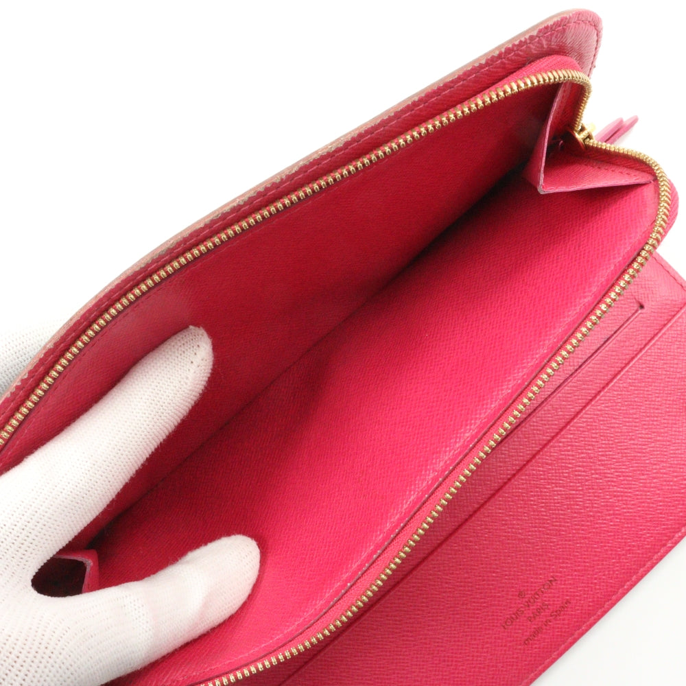 LOUIS VUITTON Long Wallet Purse M93754 Monogram multicolor Black / pink Portefeuille Ansolit Women Used Authentic