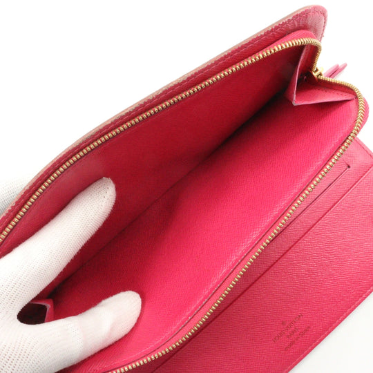 LOUIS VUITTON Long Wallet Purse M93754 Monogram multicolor Black / pink Portefeuille Ansolit Women Used Authentic