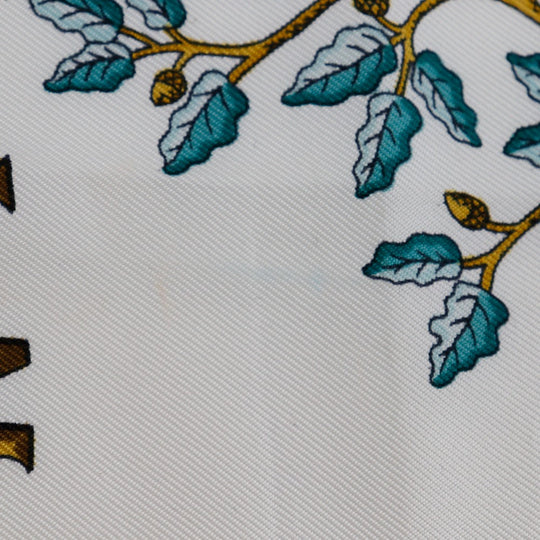 HERMES scarf silk White Commemorating the French Revolution LIBERTE EGALITE FRATERNITE REPUBL Carre90 Women Used Authentic