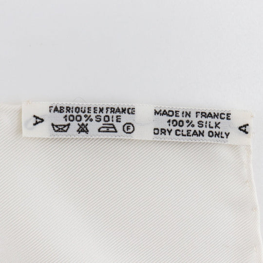 HERMES scarf silk White Commemorating the French Revolution LIBERTE EGALITE FRATERNITE REPUBL Carre90 Women Used Authentic