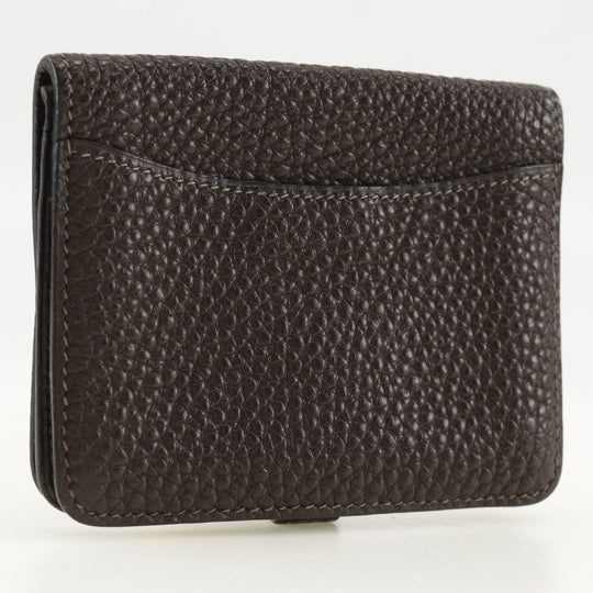 HERMES Bifold Wallet Togo Brown Card Case Dogon compact