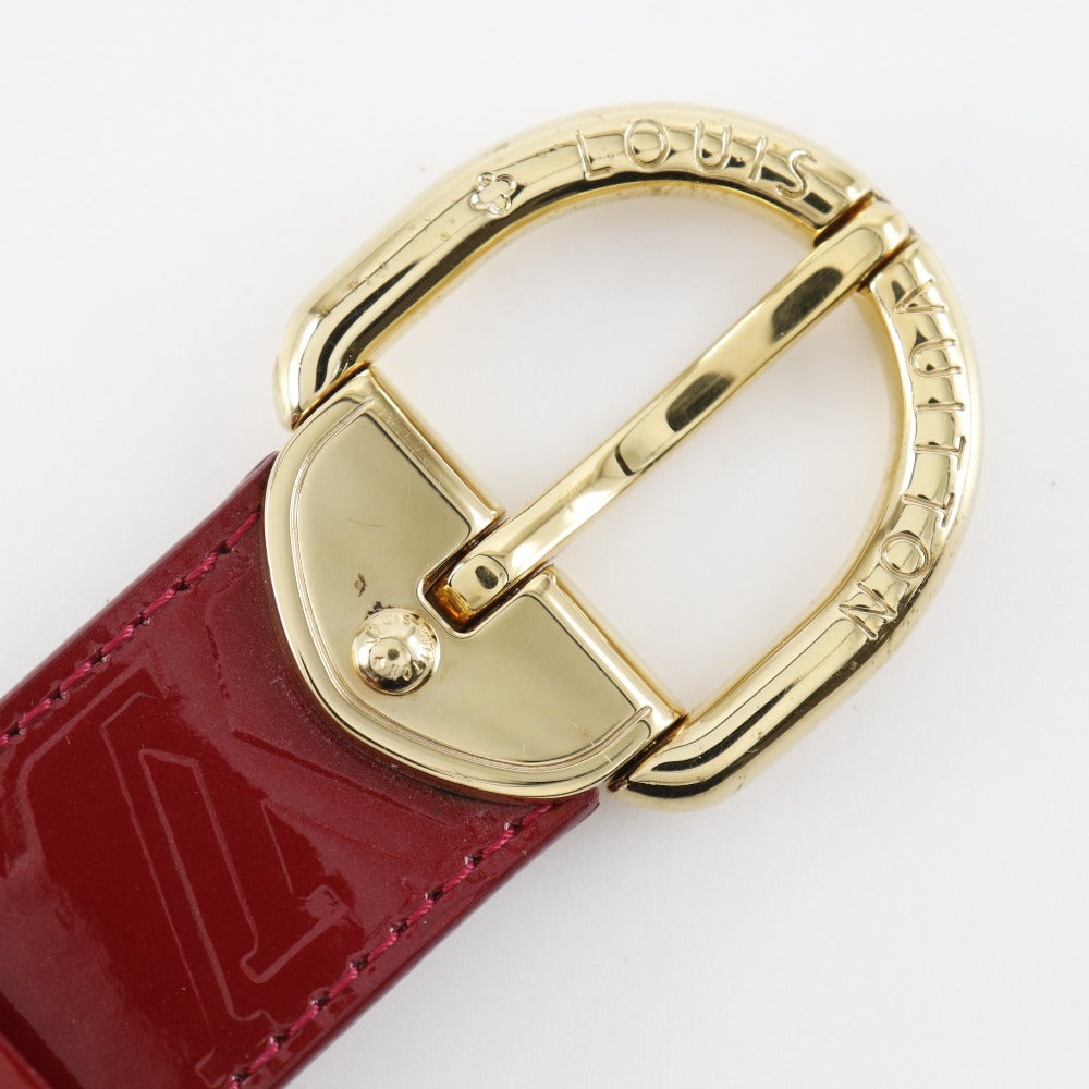 LOUIS VUITTON belt M6980 Monogram Vernis Red Saintur Women 80/32 Used Authentic