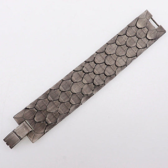 CHANEL bracelet metallic Silver COCO Mark Women Used Authentic