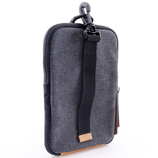LOEWE Pouch canvas gray/yellow phone pouch Neck pouch Loewe Nature mens Used Authentic