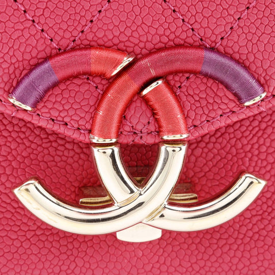 CHANEL Handbag A93659 Caviar skin pink 2WAYShoulder COCO Mark top handle Women Used Authentic
