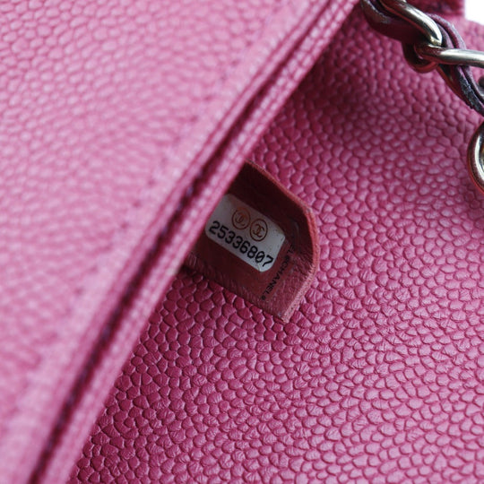 CHANEL Handbag A93659 Caviar skin pink 2WAYShoulder COCO Mark top handle Women Used Authentic