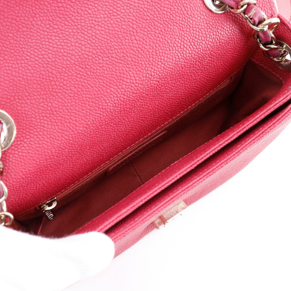CHANEL Handbag A93659 Caviar skin pink 2WAYShoulder COCO Mark top handle Women Used Authentic