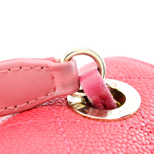 CHANEL Handbag A93659 Caviar skin pink 2WAYShoulder COCO Mark top handle Women Used Authentic