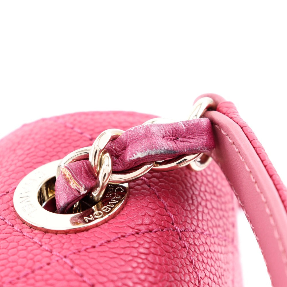 CHANEL Handbag A93659 Caviar skin pink 2WAYShoulder COCO Mark top handle Women Used Authentic