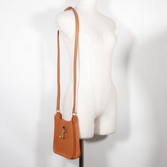 HERMES Shoulder Bag Epsom Orange Vespa TPM Women Used Authentic