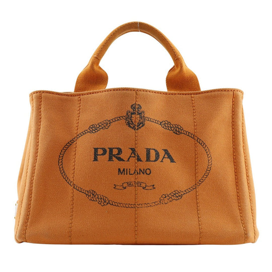 PRADA Handbag canvas Orange Canapa mini Women Used Authentic