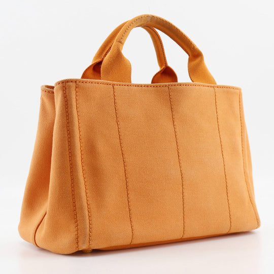 PRADA Handbag canvas Orange Canapa mini Women Used Authentic
