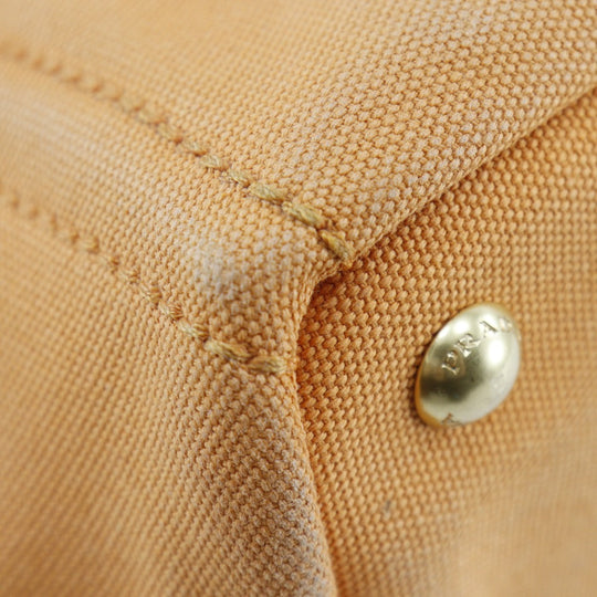PRADA Handbag canvas Orange Canapa mini Women Used Authentic