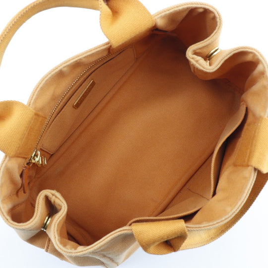 PRADA Handbag canvas Orange Canapa mini Women Used Authentic
