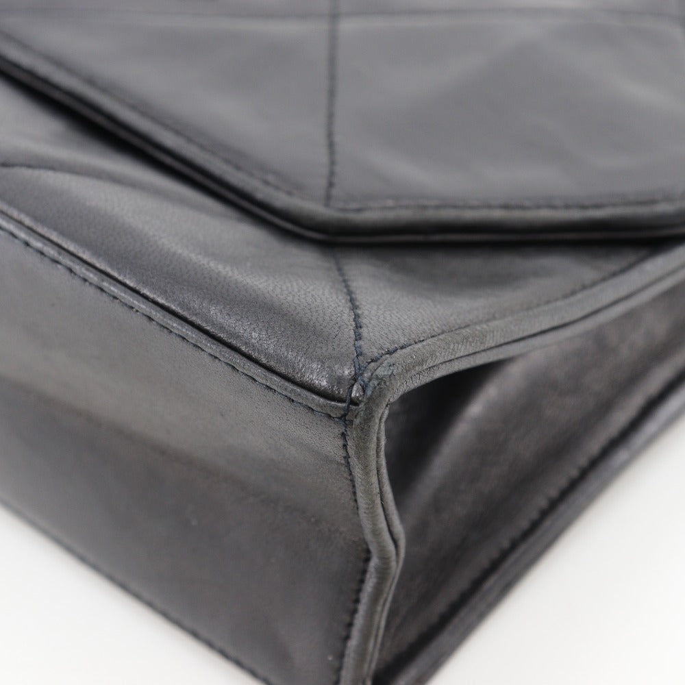 CHANEL Shoulder Bag lambskin black vintage Matrasse ChainShoulder Women Used Authentic