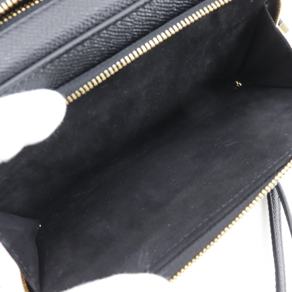 Christian Dior Shoulder Bag Calfskin black Karo double pouch Women Used Authentic
