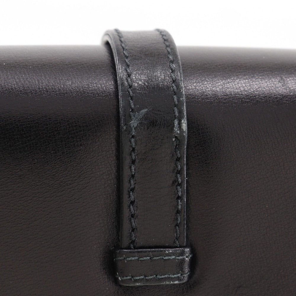 GUCCI Shoulder Bag Calfskin black 2-way clutch Old Gucci Women Used Authentic