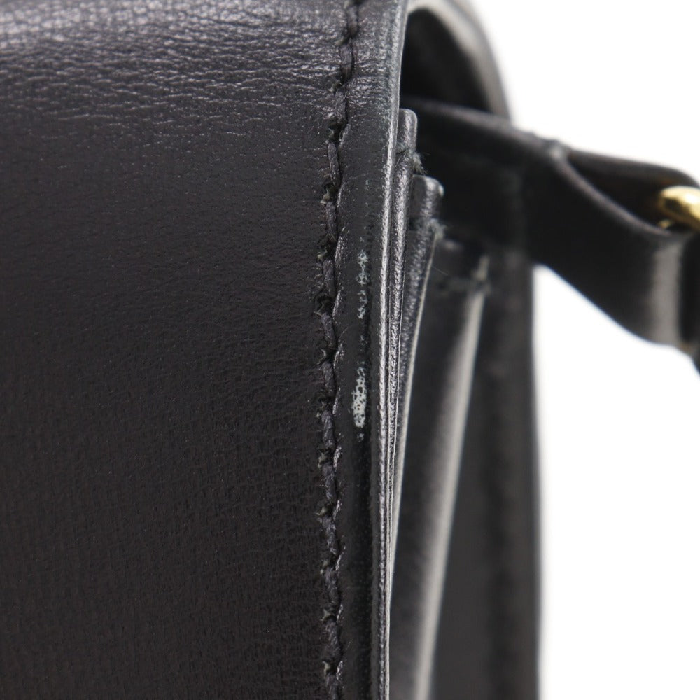 GUCCI Shoulder Bag Calfskin black 2-way clutch Old Gucci Women Used Authentic
