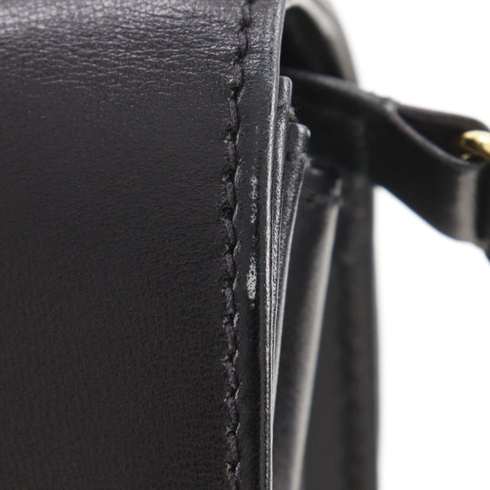 GUCCI Shoulder Bag Calfskin black 2-way clutch Old Gucci Women Used Authentic