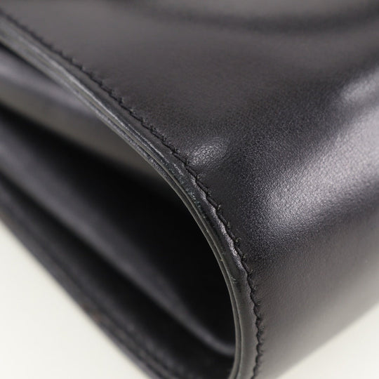 GUCCI Shoulder Bag Calfskin black 2-way clutch Old Gucci Women Used Authentic