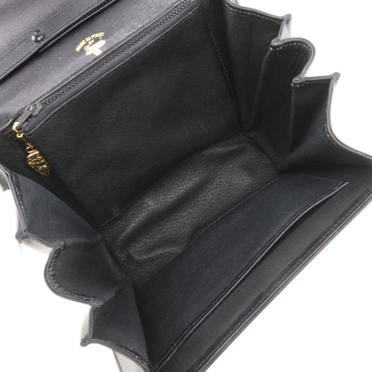 GUCCI Shoulder Bag Calfskin black 2-way clutch Old Gucci Women Used Authentic