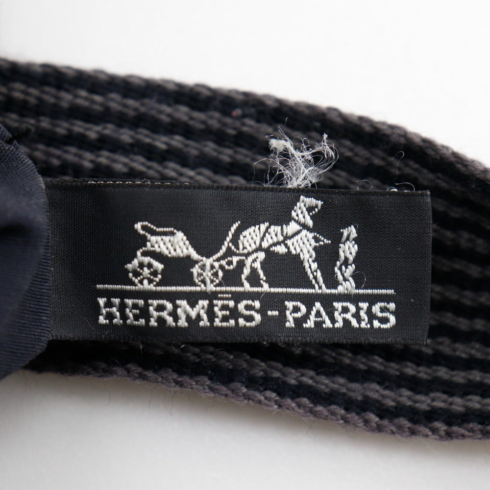 HERMES Handbag Nylon canvas gray Tote Bag Her Line Cabas mens(Unisex) Used Authentic