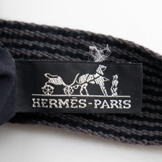 HERMES Handbag Nylon canvas gray Tote Bag Her Line Cabas mens(Unisex) Used Authentic