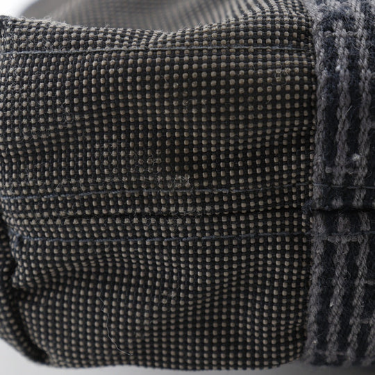 HERMES Handbag Nylon canvas gray Tote Bag Her Line Cabas mens(Unisex) Used Authentic