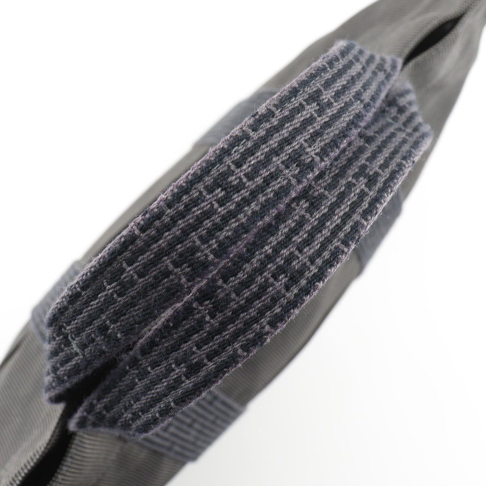 HERMES Handbag Nylon canvas gray Her LineTote MM mens(Unisex) Used Authentic