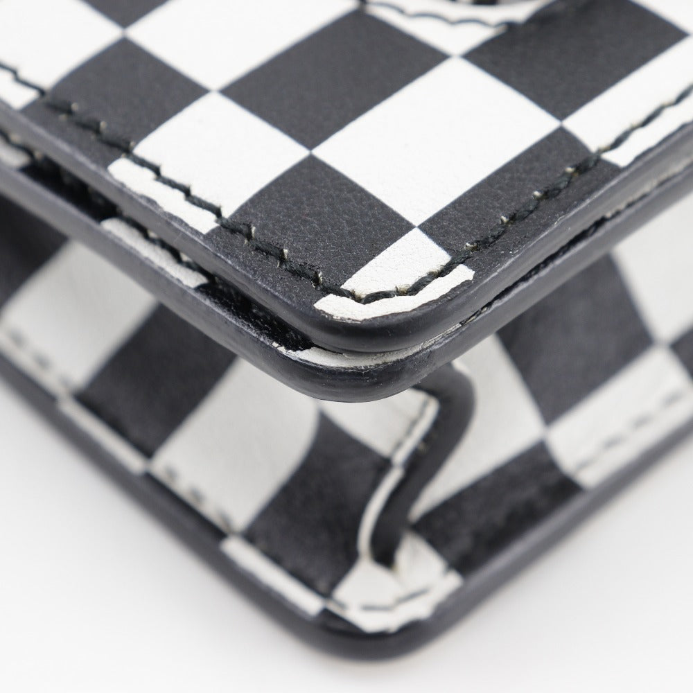 Christian Dior Shoulder Bag Calfskin Black / white 2-way clutch Jadior Women Used Authentic