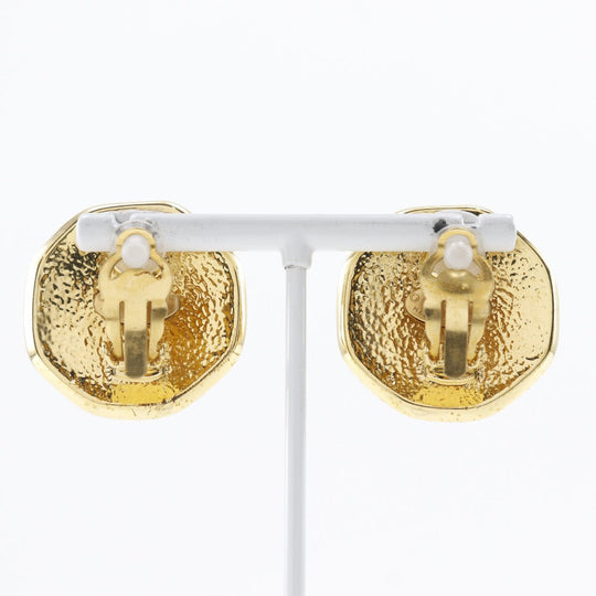 CHANEL Earring Plated Gold gold vintage COCO Mark Women Used Authentic