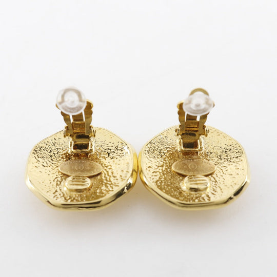 CHANEL Earring Plated Gold gold vintage COCO Mark Women Used Authentic