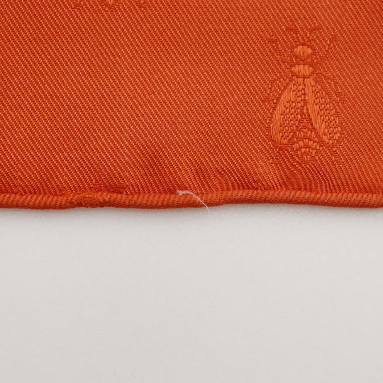 HERMES scarf silk White / orange Napoleon NAPOLEON Carre90 Women Used Authentic