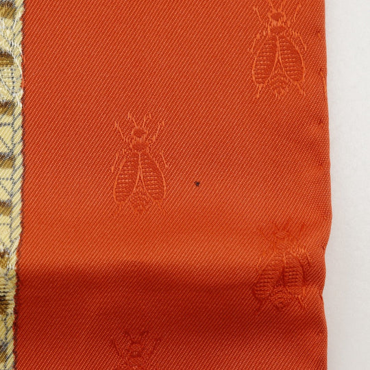 HERMES scarf silk White / orange Napoleon NAPOLEON Carre90 Women Used Authentic