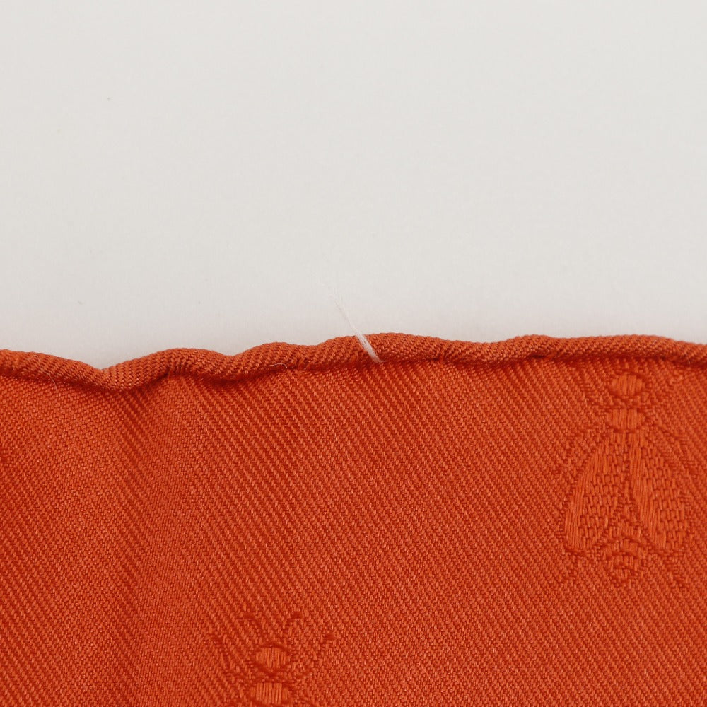 HERMES scarf silk White / orange Napoleon NAPOLEON Carre90 Women Used Authentic