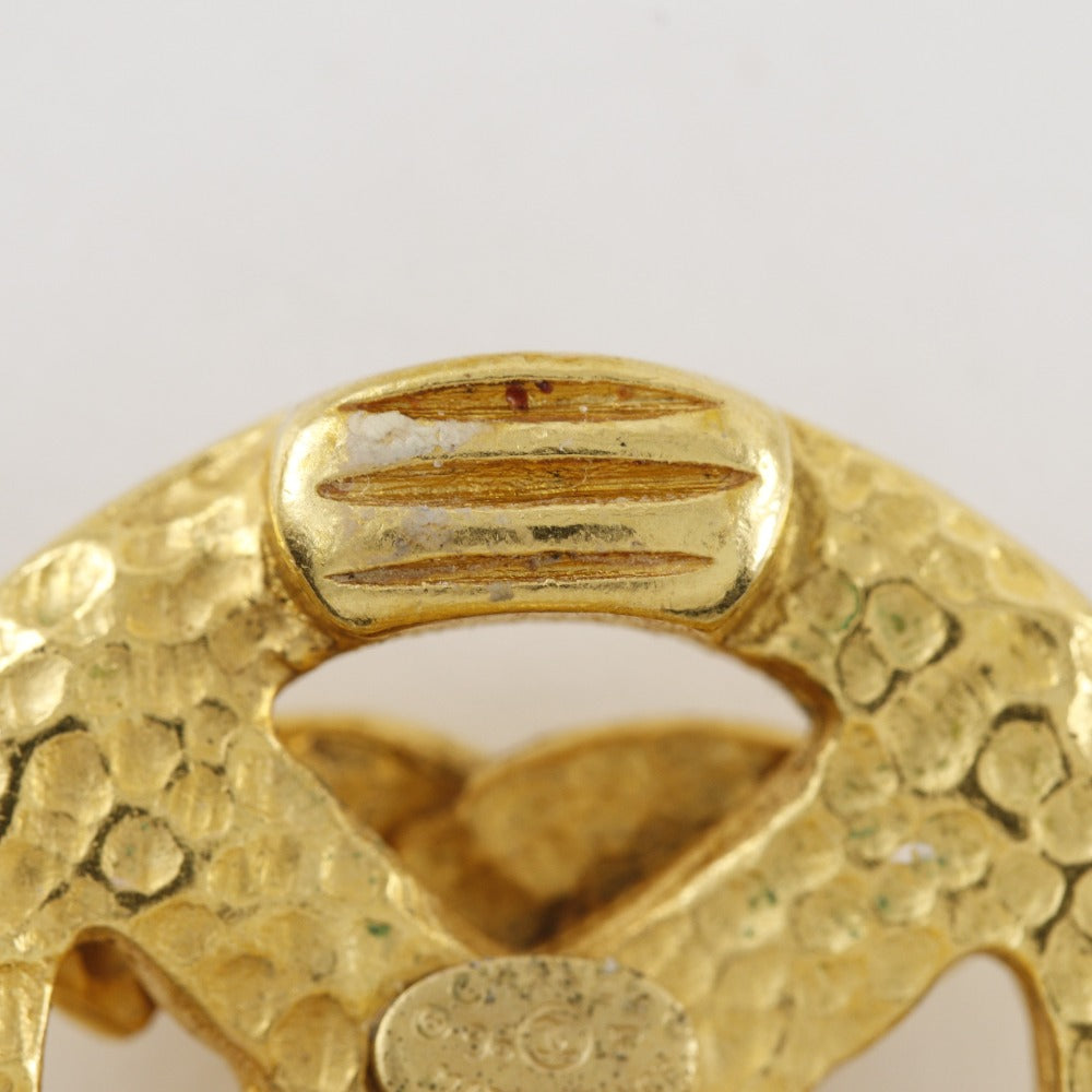 CHANEL Earring Plated Gold gold vintage COCO Mark Women Used Authentic