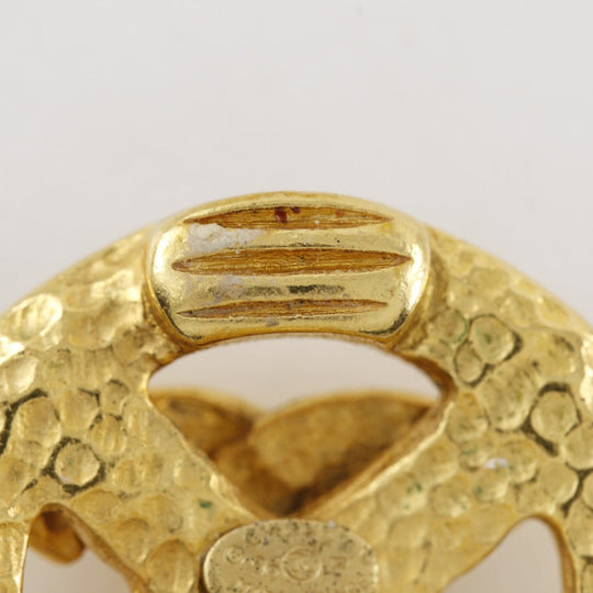 CHANEL Earring Plated Gold gold vintage COCO Mark Women Used Authentic