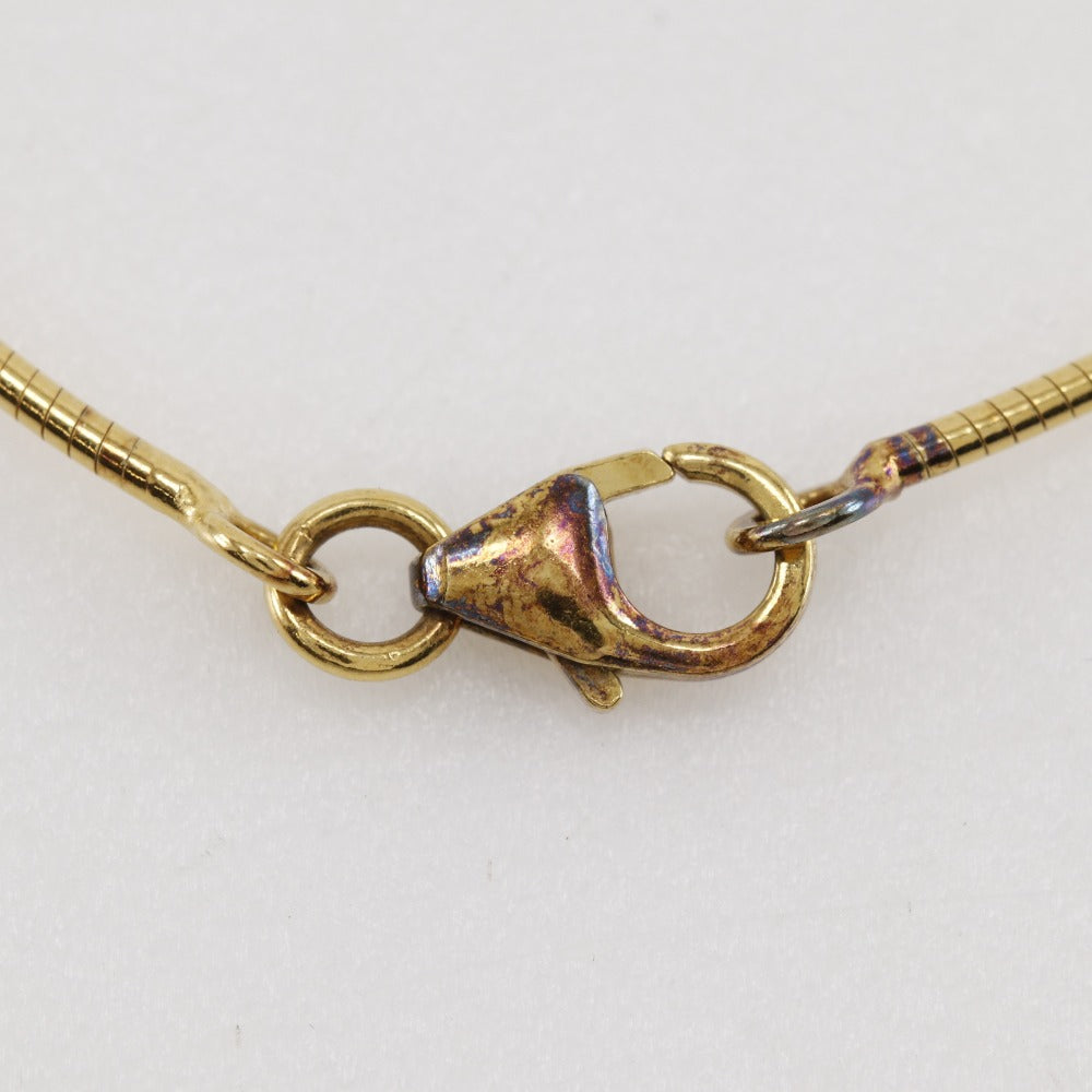 HERMES Necklace Silver925 Gold / orange wire Pop H Women Used Authentic