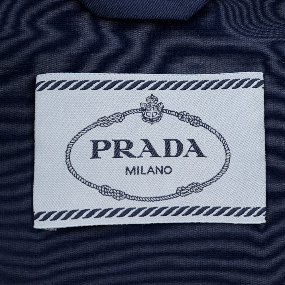 PRADA trench coat 29Y278 Cotton, Polyester Navy blue Women 38 Used Authentic