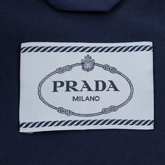 PRADA trench coat 29Y278 Cotton, Polyester Navy blue Women 38 Used Authentic