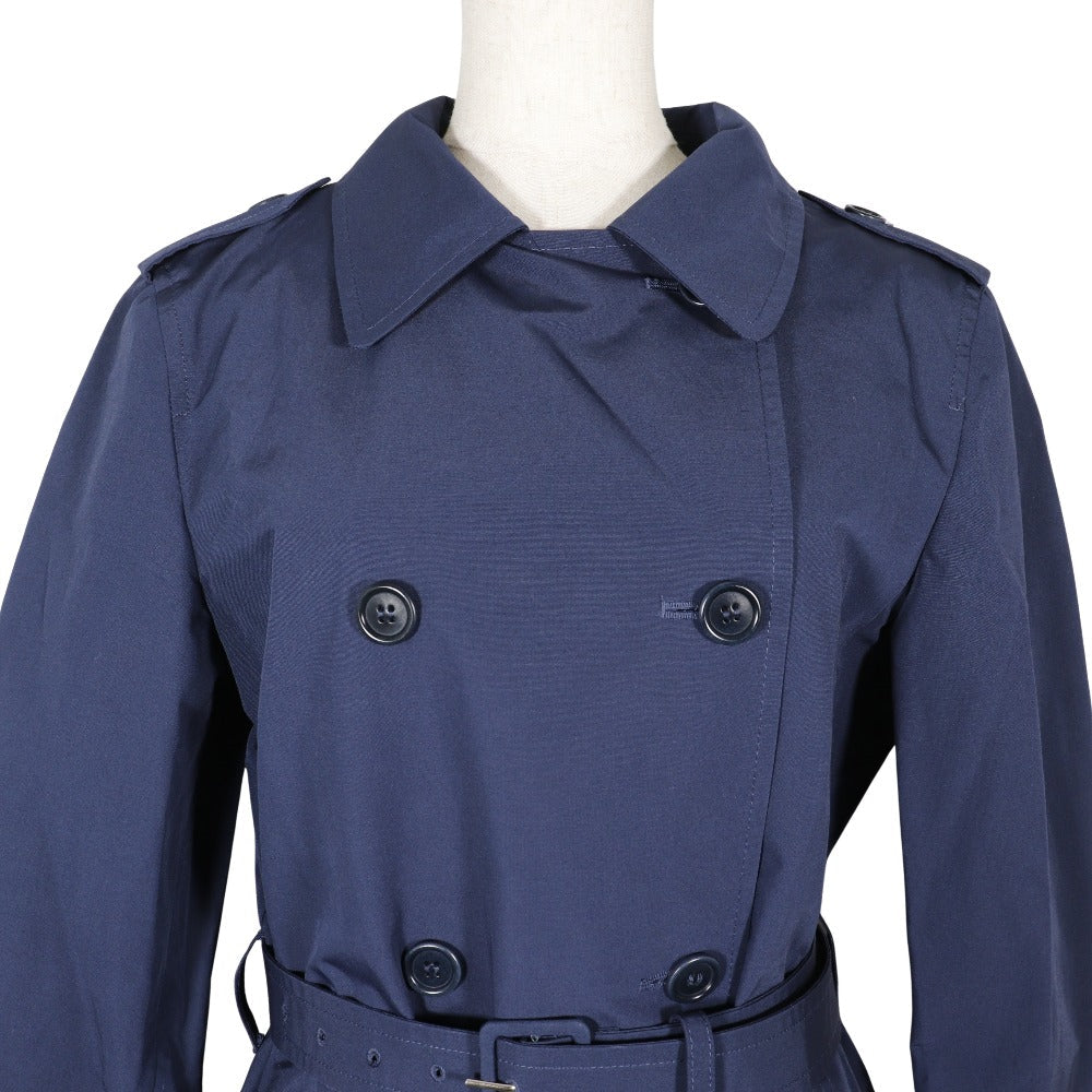 PRADA trench coat 29Y278 Cotton, Polyester Navy blue Women 38 Used Authentic