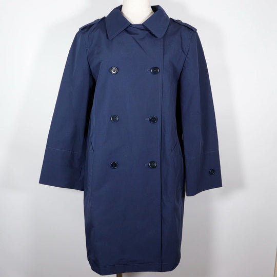 PRADA trench coat 29Y278 Cotton, Polyester Navy blue Women 38 Used Authentic