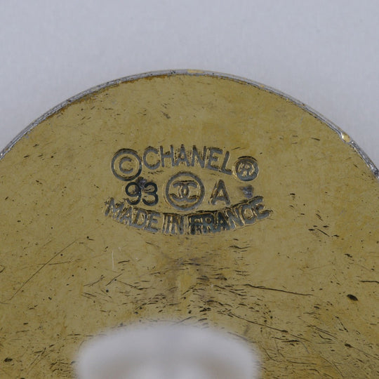 CHANEL Earring Plated Gold gold vintage COCO Mark Matelasse bag motif Women Used Authentic