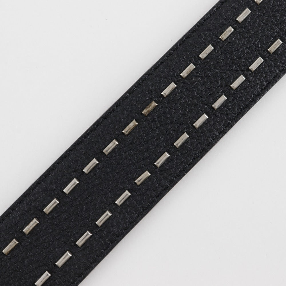 FENDI Shoulder strap leather Black / red Studs Celeria mens(Unisex) Used Authentic