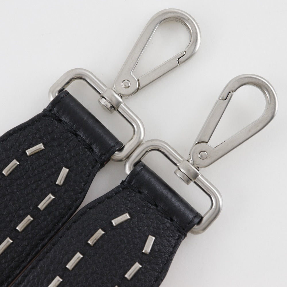 FENDI Shoulder strap leather Black / red Studs Celeria mens(Unisex) Used Authentic
