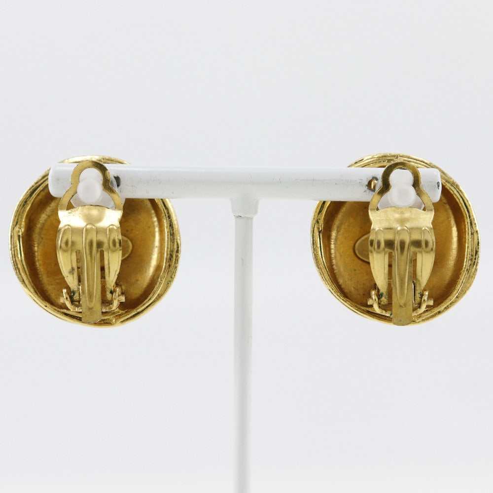 CHANEL Earring Plated Gold gold vintage COCO Mark Women Used Authentic