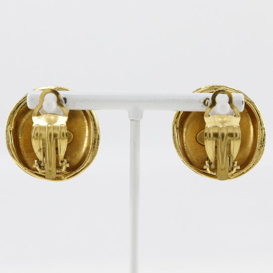 CHANEL Earring Plated Gold gold vintage COCO Mark Women Used Authentic