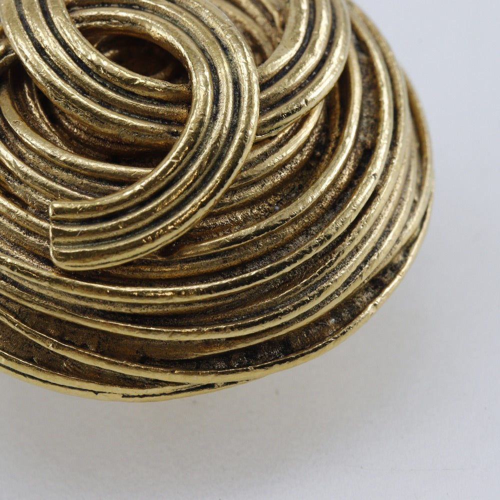 CHANEL Earring Plated Gold gold vintage COCO Mark Women Used Authentic