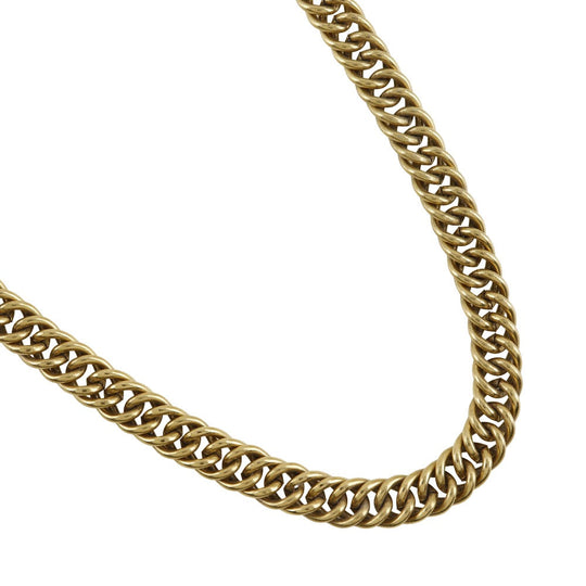CHANEL Necklace Plated Gold gold long Chain Women Used Authentic
