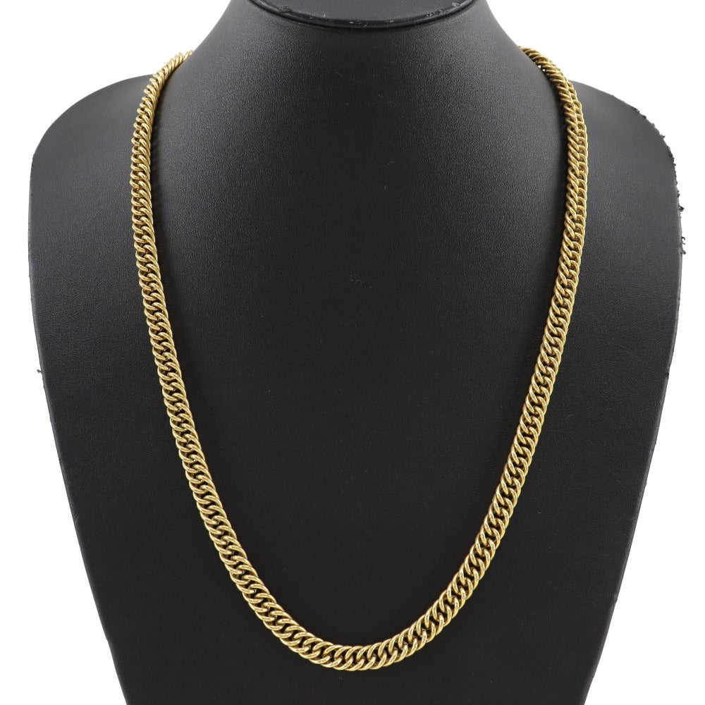 CHANEL Necklace Plated Gold gold long Chain Women Used Authentic